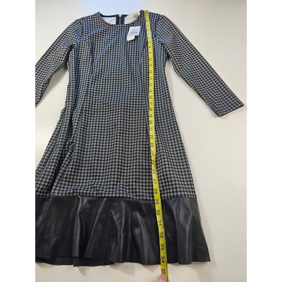 NWT Michael Kors Black White Plaid Faux Leather
Trim Chic Career shift PS PETITE - Picture 10 of 10